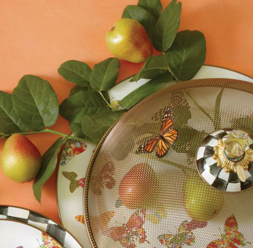 Mackenzie Chids Butterfly Platter and Courtly Check Dome
